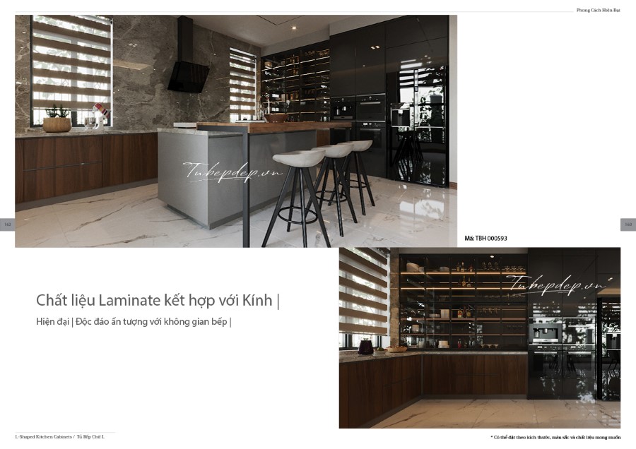 Mẫu thiết kế phòng bếp biệt thự hiện đại